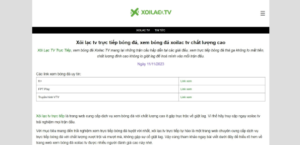 Website Xoilac TV - Chuyên trang trực tiếp bóng đá chất lượng cực đỉnh