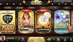 Top 3 sảnh game phổ biến tại cổng game Go88ios
