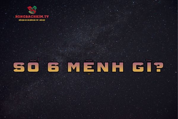 số 6 mệnh gì
