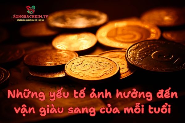 Vận giàu sang của mỗi tuổi tác động bởi nhiều yếu tố